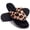 Brown-Black, variant on Knivor Leopard Print Fuzzy Flip Flop House Slippers for Women Warm Non Slip Indoor Bedroom Thong Slippers