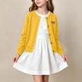 thumbnail image 4 of Mifsaly Girls Long Sleeve Cardigan Sweater Button Down Knit Cardigans Lightweight Cute Strawberry Embroidery Casual Fall Winter Warm School Outerwear, 4 of 9