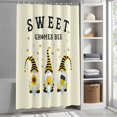 thumbnail image 3 of Sweet Gnomes Bee Fabric Shower Curtain Daisy Flower Yellow Washable Shower Curtains for Bathroom, Waterproof Bath Curtain with Hooks Home Decor 36x72in, 3 of 8