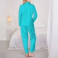 thumbnail image 6 of Wukai Aqua Print Women's Pajama Set - Soft Long Sleeve Sleepwear for Comfort and Style-X-Large, 6 of 9
