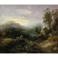 thumbnail image 3 of Thomas Gainsborough 17x15 Black Modern Framed Museum Art Print Titled - Mountain Landscape with Bridge (C. 1783-1784), 3 of 5
