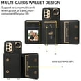 thumbnail image 2 of Dteck Case for Samsung Galaxy A23 5G Wallet Case, Crossbody Card Holder Purse with Lanyard for Women, 360° Ring Kickstand Magnetic Flip Leather Cover for Galaxy A23 4G/5G,Black, 2 of 10