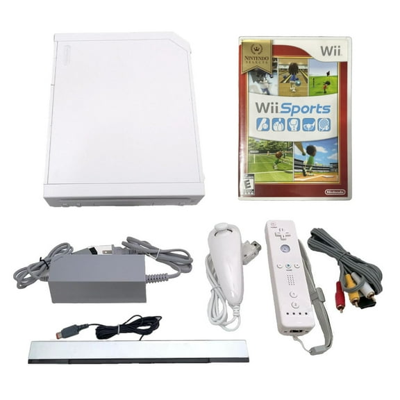 Restored nintendo wii console white with wii sports (Refurbished)