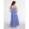 thumbnail image 3 of Time and Tru Women's Sleeveless Tiered Cotton Maxi Dress, Sizes XS-XXXL, 3 of 5
