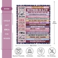 thumbnail image 6 of DAJU Unique Mother in Law Gifts Idea for Birthday Christmas Mother'S Day Wedding to My Mother in Law Blanket Gift(60*80inch), 6 of 6