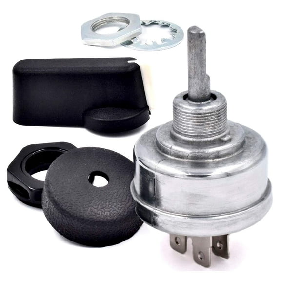 HD Switch Starter Ignition Switch, 4 Position, Fits Miller Welder 217680 & 207073 (Includes Handle Lever & Dust Shield Grommet System)