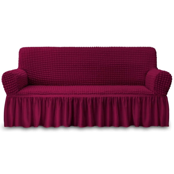 Funda de sofá NICEEC roja de 3 plazas universal de alta elasticidad