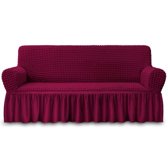 Funda de sofá NICEEC roja de 3 plazas universal de alta elasticidad