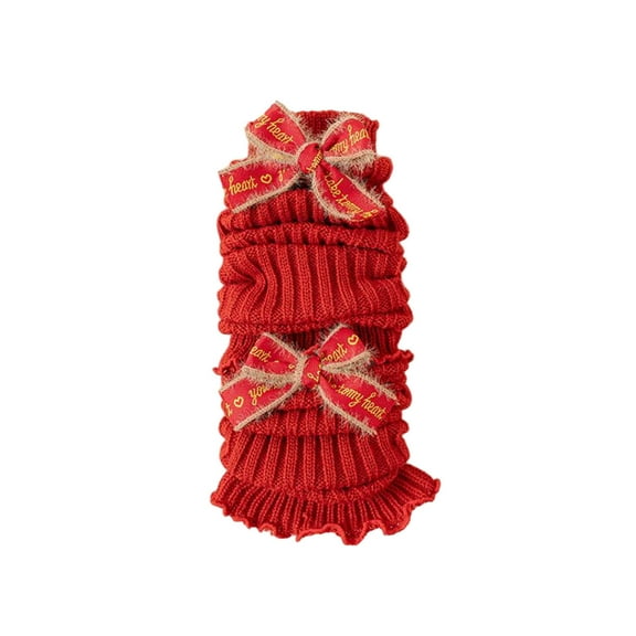 KyCheLot Leg Warmers for Girls Ribbed Knit Thermal Slouchy Knee High Socks Christmas 3-12 Years