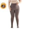 thumbnail image 2 of uublik Women's Thermal Leggings Long Johns for Women Fleece Lined Thermal Underwear Bottoms, Coffee, 2 of 3