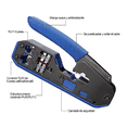 thumbnail image 2 of Pinza Pelacables De Cable Red Rj45 Cat6 Cat5e Cat5 Rj11 Rj12 negro/azul, 2 of 5
