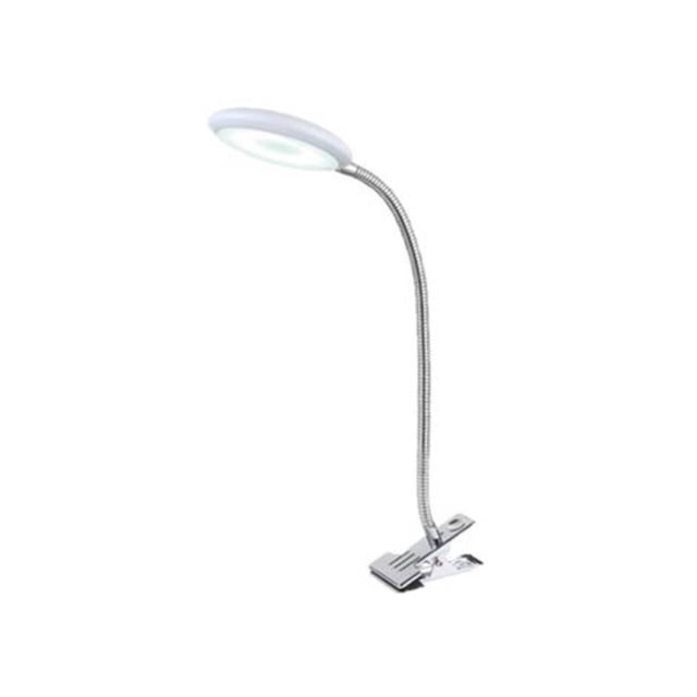 Lampara de Escritorio Iluminación Luz Vic Crystal Broche Blanco Innovador