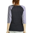 thumbnail image 3 of TheLovely Women's Round Neck Raglan 3/4 Sleeve Baseball Tee Shirts Jersey Top, 3 of 3