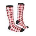 thumbnail image 3 of Balery Plaid Heart Printed Novelty Socks Men's Women's Crew Socks Sports Socks Knee High Socks Cotton Socks Quirky and Cool Socks, 3 of 9