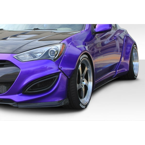 2010-2016 Hyundai Genesis Coupe 2DR Duraflex Circuit 75 MM Front Fender Flares - 2-piece