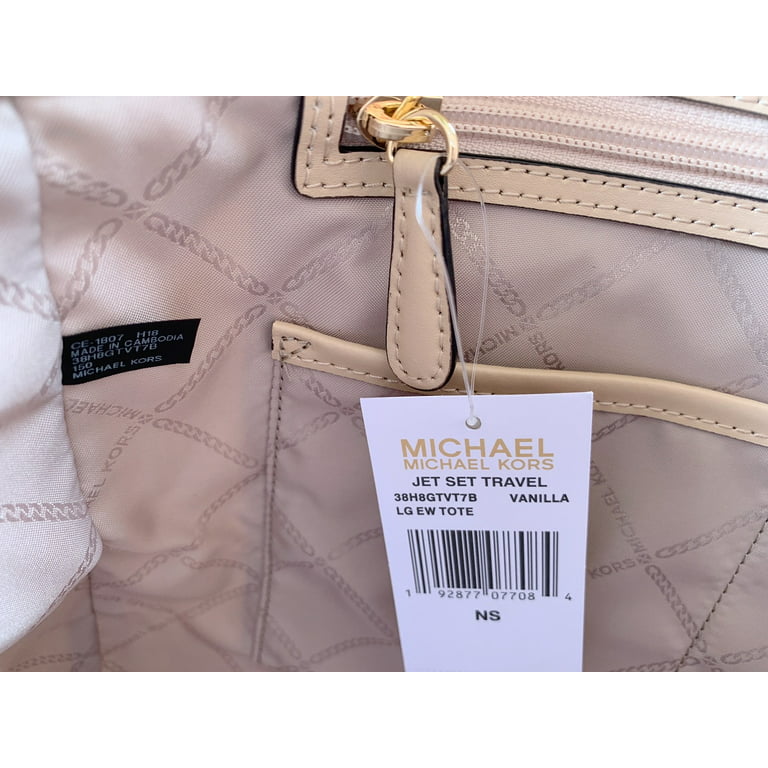 NWOT Michael Kors Vanilla Signature Logo Jet Set Shoulder Bag Purse
