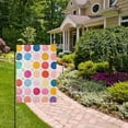 thumbnail image 2 of Yayeee Garden Flag 28" x 40" Double Sided Outdoor Yard Lawn Holiday Decorations, Colorful Circles, 2 of 6