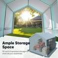 thumbnail image 6 of Quictent 10x10FT Carport Shelter with Roll-Up Mesh Windows & Reinforced Frame, Portable Garage Canopy for Motorcycle Storage, Dark Gray, 6 of 8