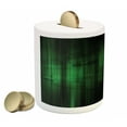 thumbnail image 2 of Forest Green Piggy Bank, Vibrant Technology Pattern with Vertical Lines Digital Technical Themed Print, Ceramic Coin Bank Money Box for Cash Saving, 3.6" X 3.2", Green Black, by Ambesonne, 2 of 4