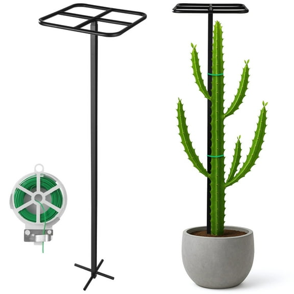 15.5-47.2" Metal Garden Trellis for Climbing Plants, Stable Vertical Support, Decorative Support Frame for Outdoor and Indoor Use