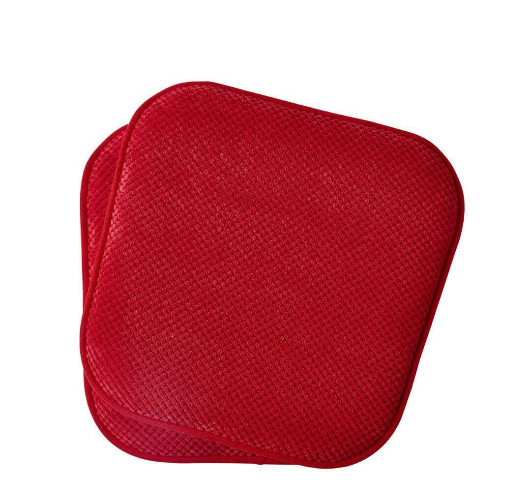2 Pack Premium Memory Foam Non-Slip Ultra Soft Chenille Surface Chair ...