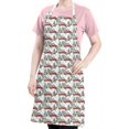 thumbnail image 5 of White Christmas Truck and Tree Apron-Garden Aprons for Women with Pockets-Cotton Linen Waterproof Kitchen Cooking Gardening Aprons Adjustable for Kitchen,Cooking,BBQ and Salon 32"x27", 5 of 7