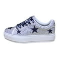 thumbnail image 3 of Women's Cuce White Dallas Cowboys Crystal Team Logo Sneakers, 3 of 3