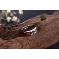 thumbnail image 2 of Wedding Ring Men & Women 8mm Stainless Steel Band Wood & Tree of Life Icon, 2 of 4