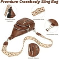 thumbnail image 6 of Sling Bag Crossbody Backpack - 2 in 1 Leather Cross Body Bag Fanny Pack with 2 Removable Straps, 6 of 9