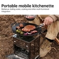 thumbnail image 4 of Réchaud à Bois Portable de Camping Pliable Petit Réchaud en Acier Inoxydable pour Tente avec Plaque de Support de Réchaud Amovible Base Stable Réchaud à Bois de Randonnée avec Sac de Rangement, 4 of 6