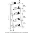 Ladder Book Shelf, 5-Tier Bookshelf, Display Storage Shelves, 13 x 23.6 ...