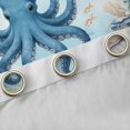 thumbnail image 4 of Feelyou Cartoon Octopus Starfish Black Out Curtains for Kids Boys Girls, Watercolor Sea Animal Curtains Pack of 2 (42x63 Each), Blue, 4 of 6