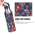 thumbnail image 4 of Yayeee 33oz Insulated Water Bottle Double Wall Stainless Steel with Flip Straw Lid, Purple Dragon Scales Pattern, 4 of 7