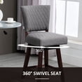 thumbnail image 6 of Homiyad Set of 2 Swivel Counter Height Bar Stools with Footrest, Dark Gray, 6 of 8