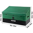 thumbnail image 3 of VEVOR Outdoor Storage Box, 100 Gallon Waterproof PE Tarp Deck Box with Galvanized Frame, All-Weather Protection & Portable, for Camping, Garden, Poolside, and Yard, Black &Green, 3 of 9
