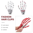 thumbnail image 4 of 10 Pcs Pinces à Cheveux Main Squelette Os Pince Punk pour Femmes Filles, 4 of 7
