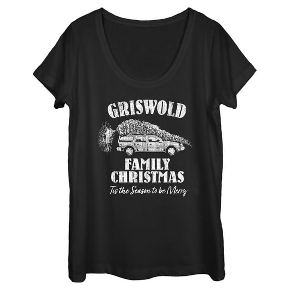 Womens National Lampoon's Christmas Vacation Griswold Distressed Logo T Shirt