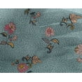 thumbnail image 4 of oneOone Georgette Viscose Dusty Teal Blue Fabric Leaves & Floral Artistic Diy Clothing Quilting Fabric Print Fabric By Yard 42 Inch Wide, 4 of 4