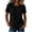 Black Tops for Women, variant on Petite Womens Striped T-Shirt Summer Casual Boho Top Vintage Crewneck Tee Short Sleeve Lightweight Shirts