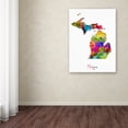 thumbnail image 4 of Trademark Fine Art Michael Tompsett Michigan Map Canvas Wall Art - 24x32, 4 of 4