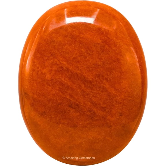 Carrot Jasper Crystals & Healing Stones - Large Palm Stone Crystals Piedra