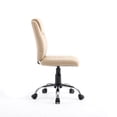 thumbnail image 3 of Genesis Task Stool Armless Desk Chair, 18"-22" Adjustable Height for Home Office, Bar, Manicure Technician Stool Nail Salon, Khaki, 3 of 6