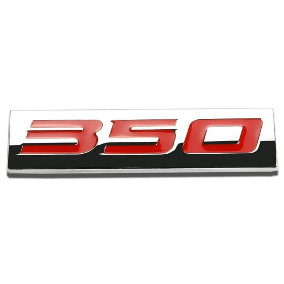 DNA Motoring EM-AS-350-RD METAL GRILL TRUNK EMBLEM DECAL LOGO SIGN TRIM BADGE POLISHED RED LETTERING 350