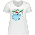 thumbnail image 3 of Inktastic I Want a Hippopotamus for Christmas Hippo in Santa Hat Women's Plus Size T-Shirt, 3 of 5