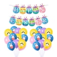 thumbnail image 1 of Happy Easter Banner With 24PCS Balloons Colorful Easter Banner Garland, 1 of 8