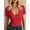 Short Sleeve-Red, variant on MOYIKO Slim Fitted T Shirts for Women Deep V Neck Short Sleeve Tees Elegant Summer Tops