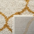 thumbnail image 6 of SAFAVIEH Hudson Arline Plush Geometric Shag Area Rug, Ivory/Gold, 7' x 7' Round, 6 of 8