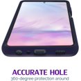thumbnail image 4 of Galaxy A32 5G Case, Samsung A32 5G Liquid Silicone Case Dual Layer Hybrid Hard PC Soft Silicone Gel Rubber Bumper Slim Fit Shockproof Protective Phone Case for Samsung Galaxy A32 5G, Night Blue, 4 of 12