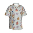 thumbnail image 2 of Sloth Men'S 3d Print Casual Button Down Shirts, Novelty Hawaiian Short Sleeves Xl, 2 of 8