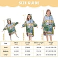 thumbnail image 4 of FORMRS Wearable Blanket Hoodie with Sleeves for Kids Cozy Flannel Sweatshirt, Yellow Window, 4 of 7